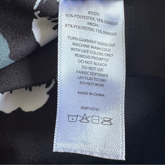 Rise By Lularoe Sports Bra Womens M Black Floral Racerback Athletic Gym Yoga Run - Picture 4 of 7